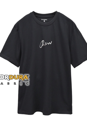 REW新款CORDURA重磅短袖男女T恤衫黑色玩酷夏季上衣休闲潮男tee恤