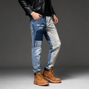 解构风潮流秋冬休闲裤 锥形裤 子复古中国想象 JEANS男女牛仔裤 ABLE