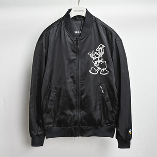 棒球外套 印花拉链开衫 情侣棒球夹克唐老鸭联名ABLE JEANS男女春季