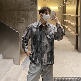 JEANS秋冬厚款 ABLE 男女上衣夹克外套 长袖 CITYBOY重磅黑牛仔衬衫