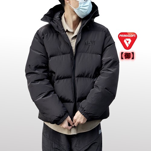 保暖加厚连帽棉服男黑色防寒棉衣