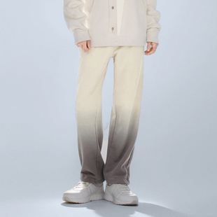 潮中性松紧腰宽松束脚针织裤 渐变色休闲运动裤 JEANS男女同款 ABLE