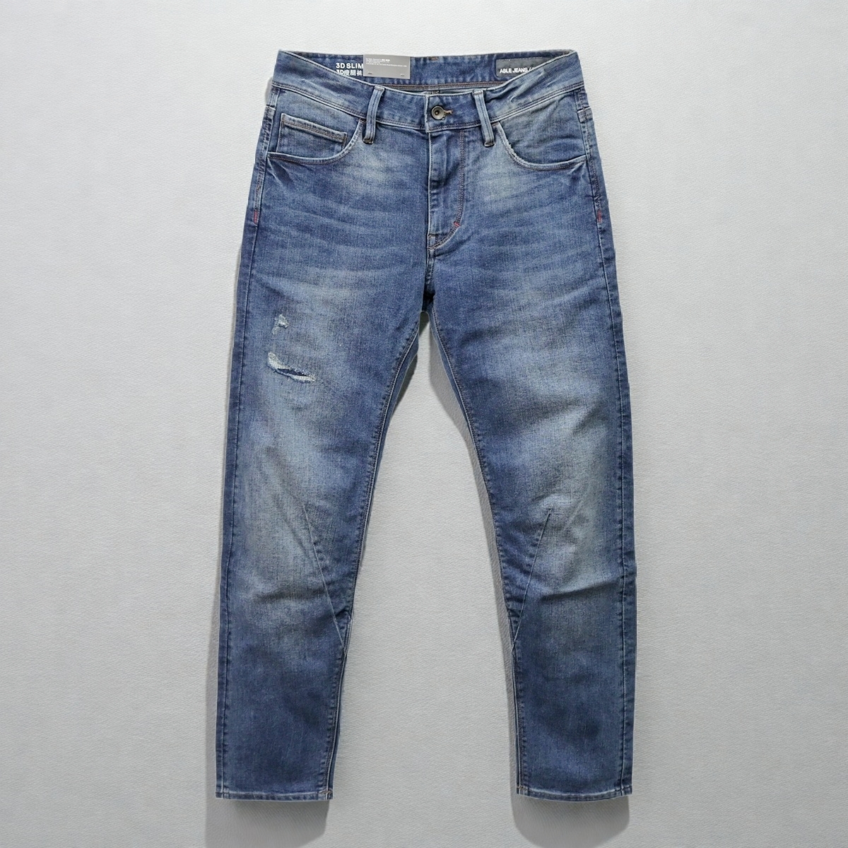 男士牛仔裤ABLEJEANS修身小脚裤