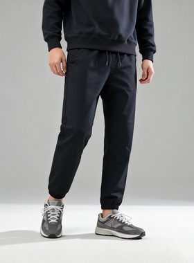 春季ABLE JEANS工装裤男休闲裤黑色松紧腰弹力潮长裤束脚潮牌男裤