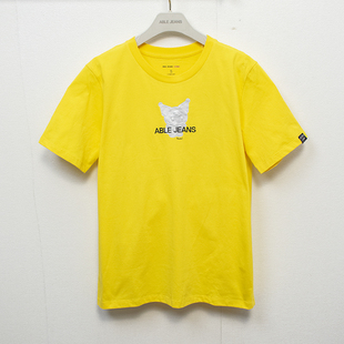 时尚 库洛米KUROMI联名款 夏季 印花体恤衫 情侣纯棉圆领短袖 男女同款