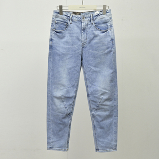 牛仔裤 百搭九分裤 ABLE 水洗做旧休闲显瘦锥形裤 JEANS男女同款 新款