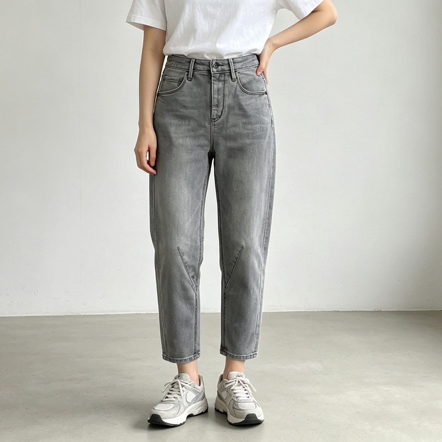ABLEJEANS锥形九分男女牛仔裤