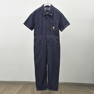 新款 男女同款 ablejeans深蓝连体裤 牛仔连身裤 潮 史努比联名五分袖