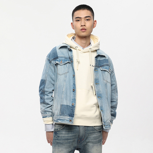 刺绣牛仔夹克ABLE JEANS男女春秋宽松水洗外套潮流日系休闲上衣潮