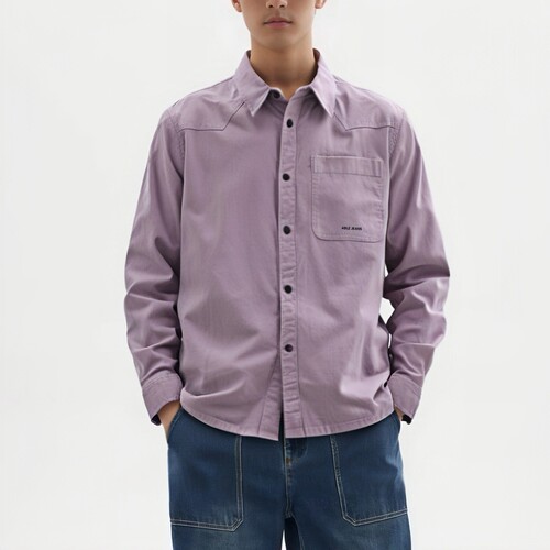 ABLEJEANS纯棉长袖工装衬衫