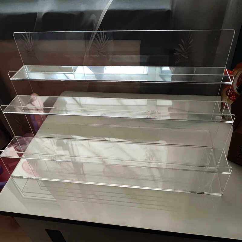 亚克力透明展示架直播间收纳盒香水手机置物架子多层阶梯式陈列柜