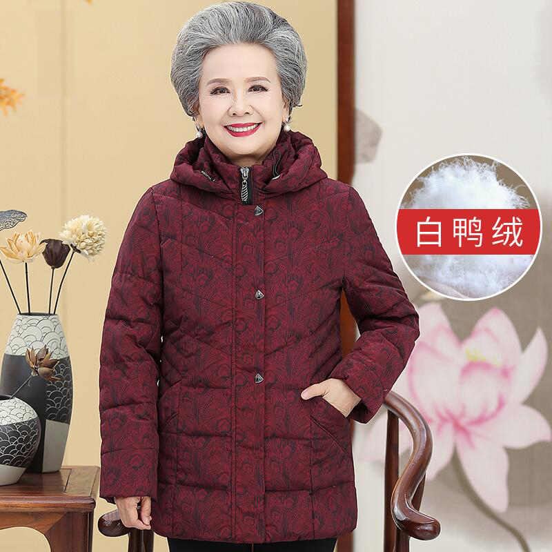 中老年人羽绒服女冬装