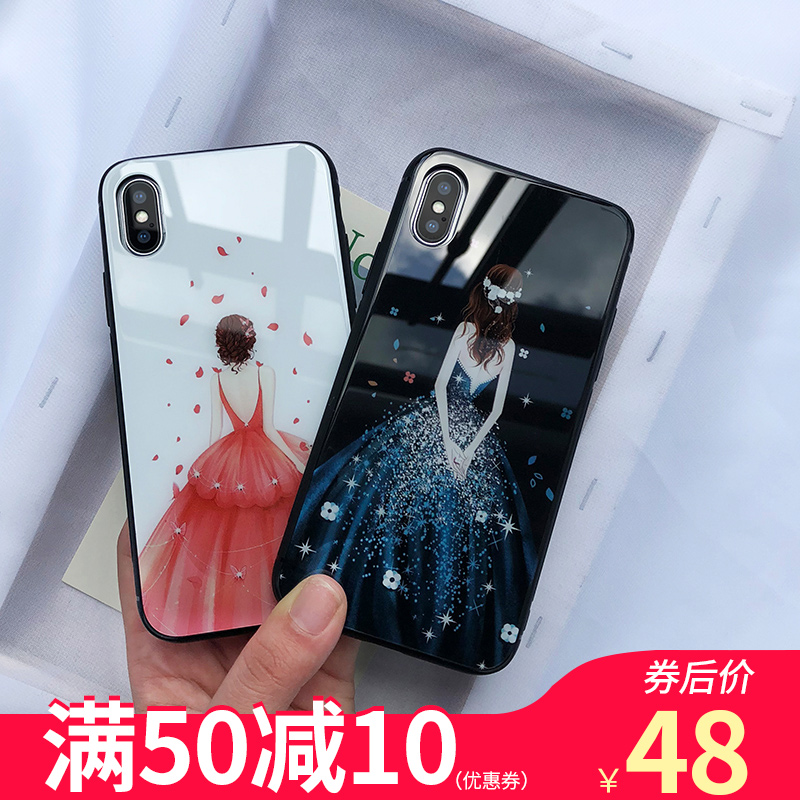Å·ÆÕÈð˹ƻ¹ûX/xs max/7plus/6splusÊÖ»ú¿Ç¸öÐÔ´´ÒâiPhone6s/8plusÌ×ÐÂ¿î³±ÅÆ²£Á§ins·ç¹«Ö÷ȹÊÖ»ú¿ÇÅ®¿îÉÝ»ª