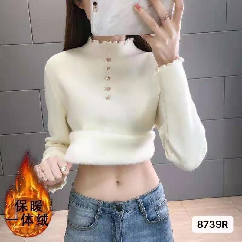 Cashmere thickened slim bottomed sweater half high collar one piece cashmere sweater women's autumn and winter 2020 new built-in sweater