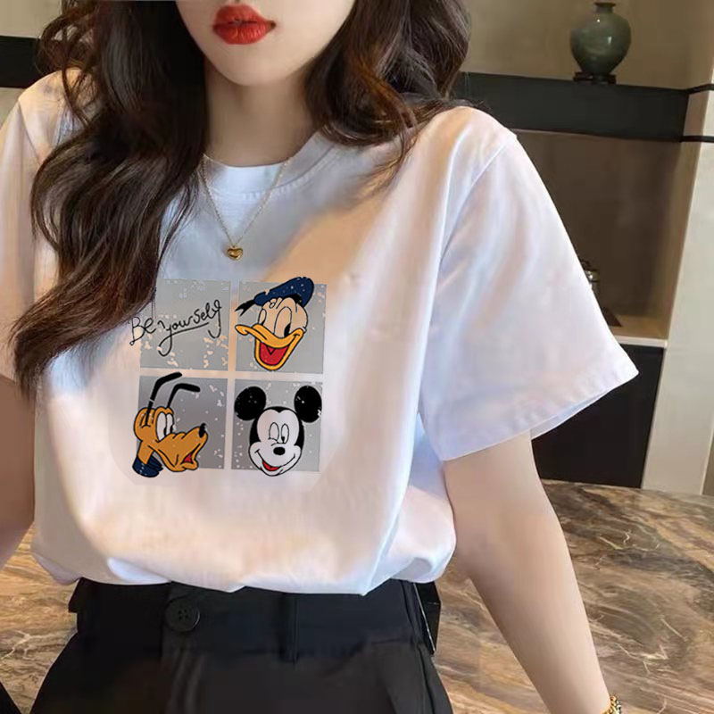 New white T-shirt for Korean summer dress