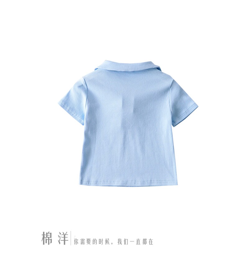 MIANYANG 여름 반팔 미국 대학 스타일 티셔츠 기본 폴로 칼라 짧은 자수 사랑 탑 여성 트렌드