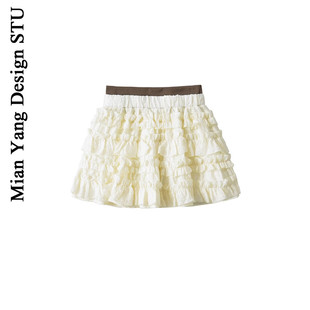 棉洋 甜美纯欲芭蕾风蛋糕奶油少女学院风拼接蕾丝荷叶