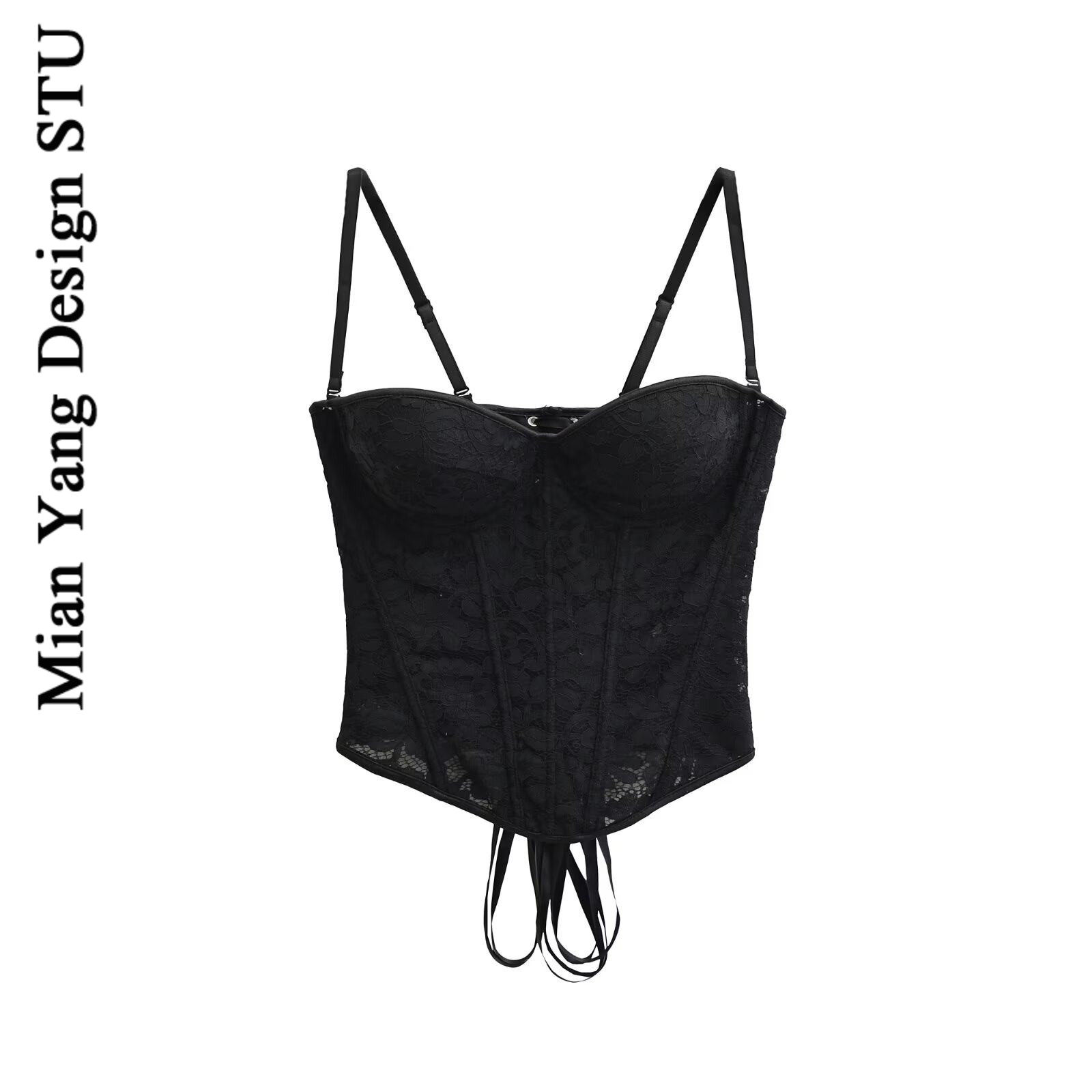 棉洋性感鱼骨蕾丝胸垫束腰吊带背心欧美辣妹多穿抹胸魅惑绑带背心,女装/女士精品,背心吊带,淘宝优惠券,粉丝福利购,淘宝优惠卷