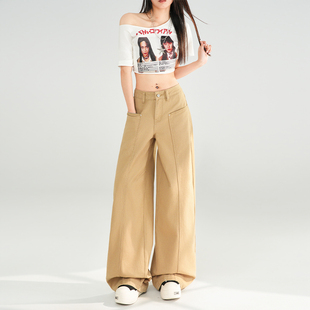 新品卡其风格｜时尚模范生｜卡其色休闲牛仔裤女  常规&加长