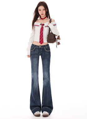 古早味神裤｜经济上行期氛围｜时尚圣经｜超低腰美式喇叭裤