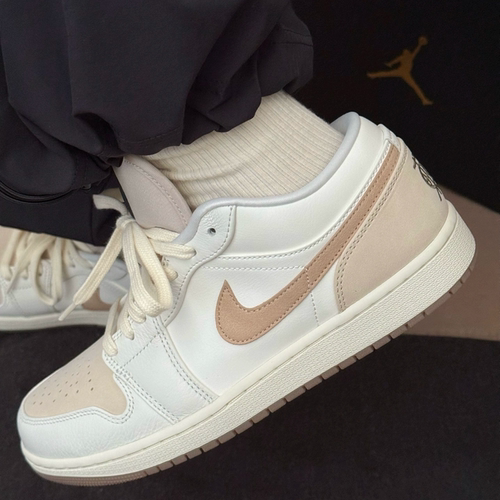 Jordan Air Jordan 1 合成革 Low Dongdan 白棕低帮板鞋IB8855