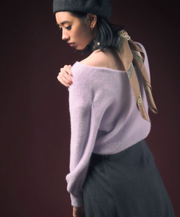 贵牌毛绒 慵懒气质宽松版针织衫软萌柔美毛衣单品日币1万多