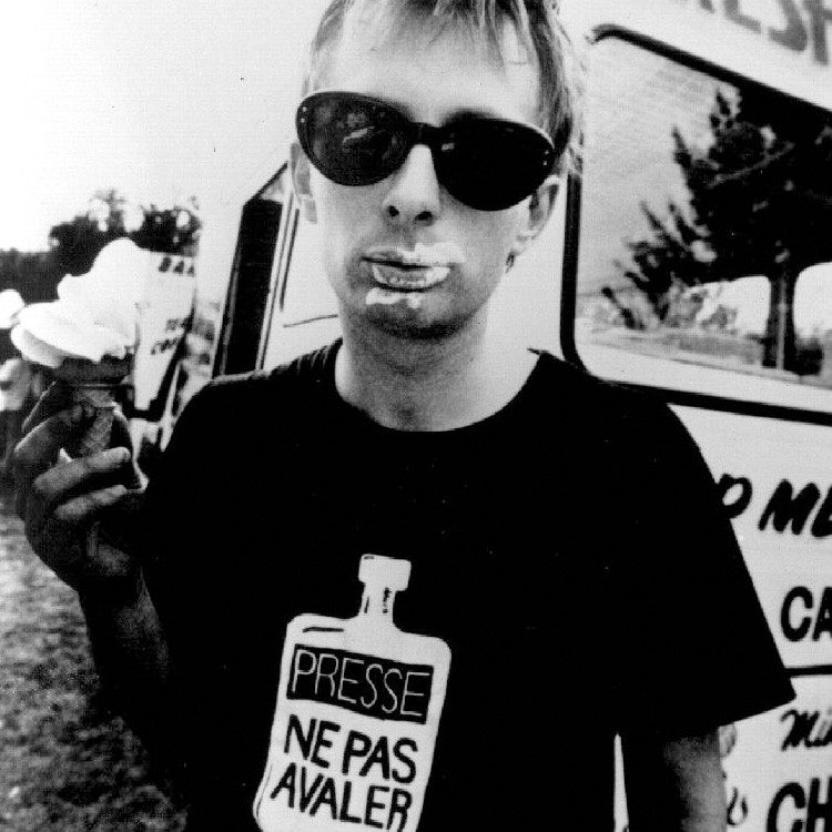 重磅纯棉T恤摇滚 电台司令 radiohead thom yorke 同款美式复古 - 实物图