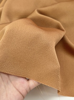 重磅垂坠抗皱 复古橙色光泽仿真丝珍珠缎面料套吊带裙衬衫布料