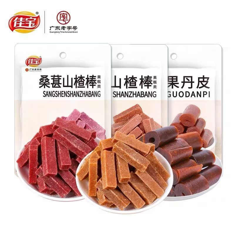 【现货现发】佳宝桑椹山楂棒山楂条果丹皮蜂蜜陈皮蜜饯果脯果干酸