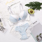 一套装 小胸美背bra蕾丝内衣内裤 聚拢薄款 少女日系内衣无钢圈文胸