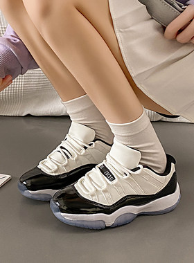 跃莱克AJ11满天星银闪粉蛇女鞋低帮篮球鞋大魔王兔八哥男鞋运动
