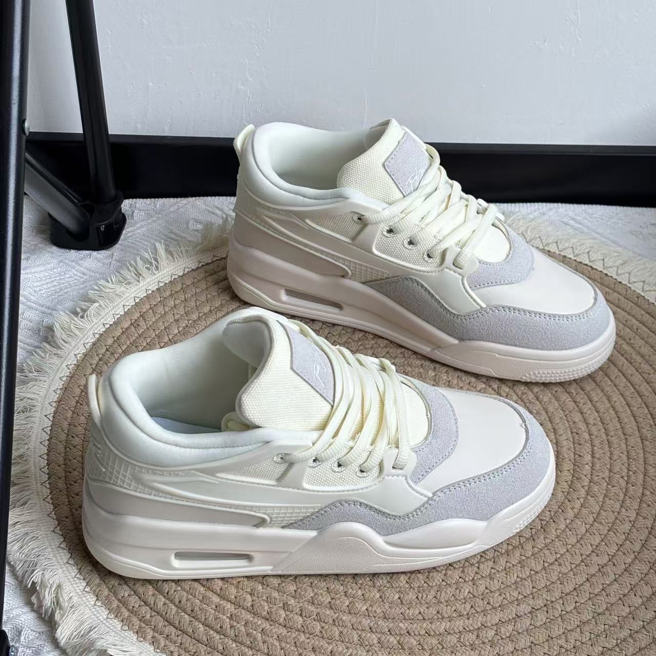 跃莱克运动休闲高帮鞋2025秋冬气垫篮球学生跑步AJ4鞋空军一号