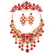 Good pretty Bridal Accessories bride and wedding dress accessories jewellery jewelry necklace Crown earring accessories 3021