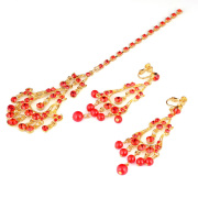 Good beauty bridal earrings wedding dress accessory red shape earrings fashion accessories ethnic customs