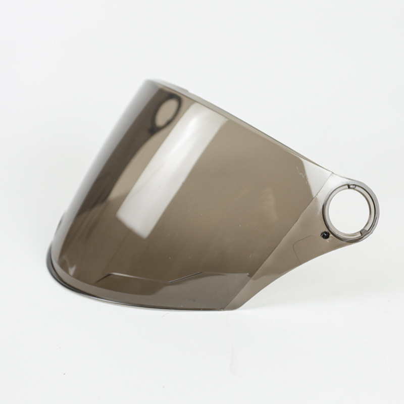 电动车头盔镜片通用大孔半盔哈雷安全帽前挡风防晒玻璃防雾面罩