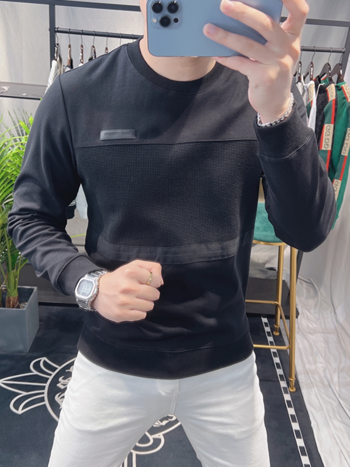 2023春秋新款欧洲站卫衣男