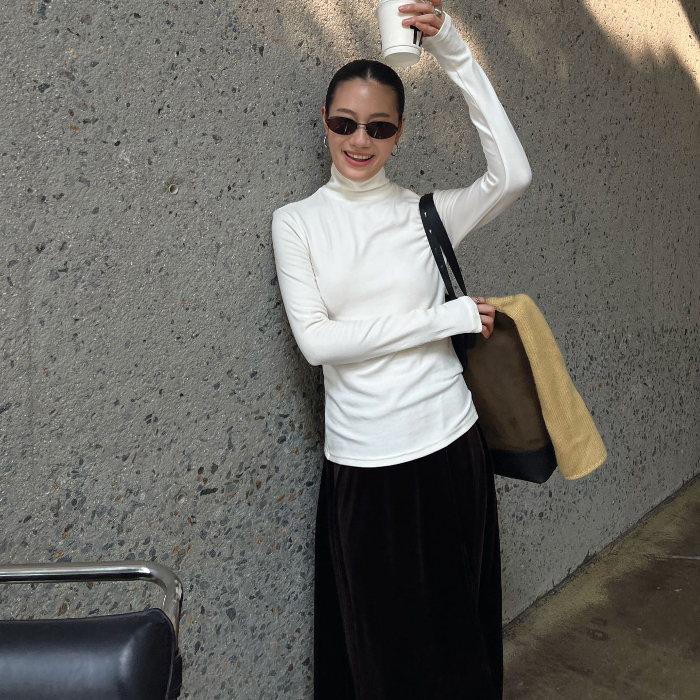 PUIRTY YH高领长袖打底衫洋气内穿外搭修身百搭显瘦漂亮减龄上衣