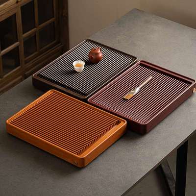 电木茶盘德国进口家用高端小号干泡盘日式极简无边窄细排水茶台