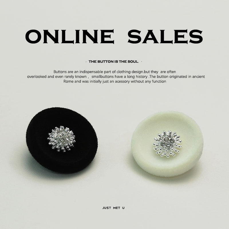 植绒凹面花蕊纽扣双拼羊绒大衣扣子毛衣外套新中山国风衣服装饰扣,居家布艺,纽扣,淘宝优惠券,粉丝福利购,淘宝优惠卷