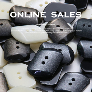 大小姐纽扣 不规则树脂纽扣高档皮草饰品配件休闲羊毛衣手缝扣子