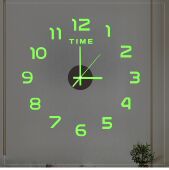 免打孔简约现代DIY挂钟墙贴钟表静音扫描学生儿童装 饰机芯家用表