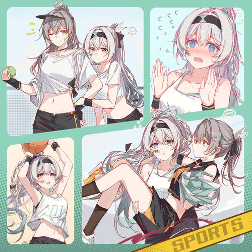 【鸦居老师作品】贴贴运动会流萤星同人周边双闪吧唧拍立得色纸