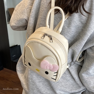 超火小众可爱猫咪双肩包2025新款春夏季百搭后背包出游旅行小书包