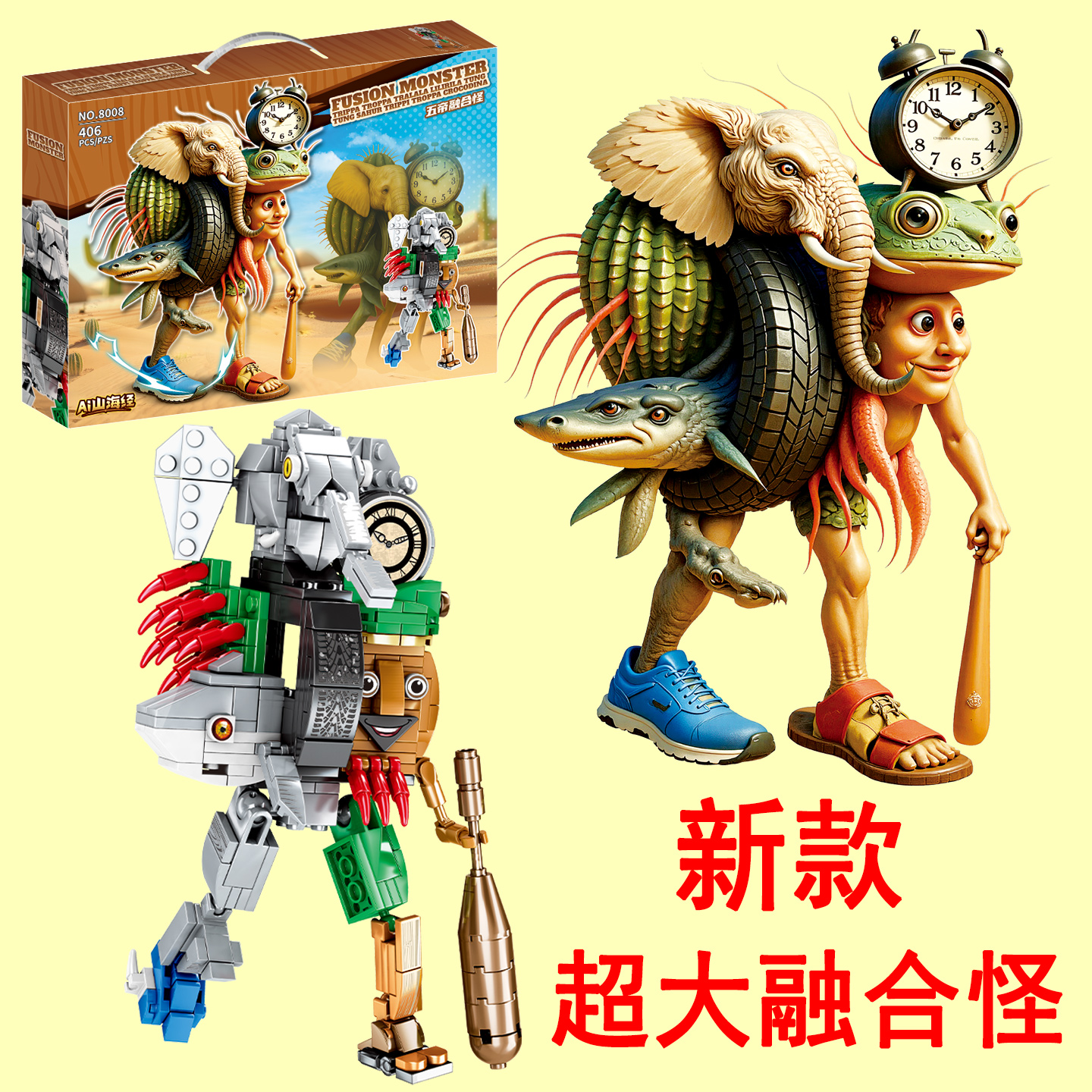 套装【ai山海经融合怪】拼装模型