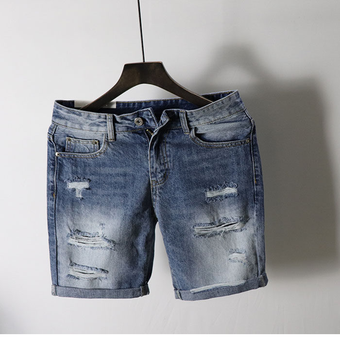 韩版牛仔破洞个性潮流短裤新品