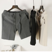 休闲五分西裤 松紧男士 潮流纯色直筒短裤 子西服中裤 韩版 男夏装 时尚