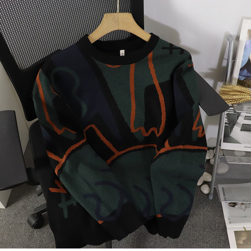 英伦修身圆领毛衣男休闲羊毛衫线衣时尚男装打底针织衫男彩色高端