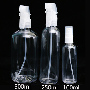 100ml250ml500mlpet美妆透明酒精化妆喷雾瓶84消毒液喷壶消毒水瓶