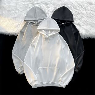 薄款 2025秋冬大码 连帽卫衣宽松显瘦学生休闲纯色外套不起球 薄 厚