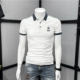 短袖 刺绣翻领上衣男士 T恤男撞色拼接潮流半袖 时尚 青年夏季 POLO衫